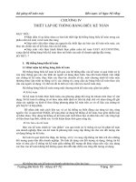 THIẾT LẬP HỆ THỐNG BẢNG BIỂU KẾ TOÁN