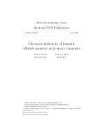 thermal conductivity of bismuth telluride nanowire array epoxy composite