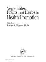 Vegetables, fruits and herbs in health promotion