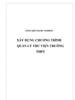 SKKN: Xây dựng chương trình quản lý thư viện trường THPT 123