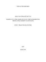 Nghiên cứu công nghệ sản xuất thép SUS440B dùng trong công nghiệp và dân dụng