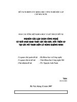 Nghiên cứu lựa chọn công nghệ cơ giới hoá khai thác các vỉa dày, dốc trên 45o tại các mỏ than hầm lò vùng quảng ninh