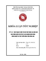 Thực trạng và một số giải pháp nhằm nâng cao hiệu quả hoạt động quản trị rủi ro tại chi nhánh ngân hàng nông nghiệp và phát triển nông thôn đông anh