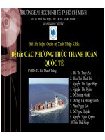 bài tiểu luận quản trị xuất nhập khẩu các phương thức thanh toán quốc tế