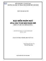 đặc điểm ngôn ngữ của các văn bản báo chí
