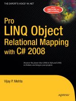 Pro LINQ object relational mapping with c# 2008