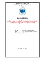 chính sách tỷ giá hối đoái của trung quốc và thương mại khu vực đông nam á