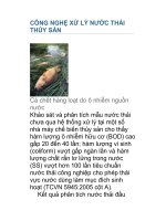 CÔNG NGHỆ XỬ LÝ NƯỚC THẢI THỦY SẢN