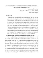 CÁC NGUYÊN NHÂN VÀ GIẢI PHÁP KIỀM CHẾ LẠM PHÁT TRONG NĂM 2012 VÀ TRUNG HẠN ĐẾN NĂM 2015