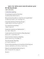 MẪU CÂU TIẾNG HÀN CHUYÊN ĐỀ DU LỊCH