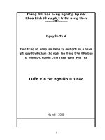 thực trạng sử dụng lao động và một giải pháp nhằm giải quyết việc làm cho người lao động trên địa bàn xã vĩnh lại, huyện lâm thao, tỉnh phú thọ