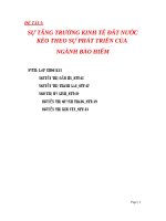 sự tăng trưởng kinh tế đất nước kéo theo sự phát triển của ngành bảo hiểm