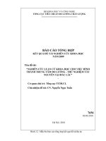nghiên cứu luận cứ khoa học cho việc hình thành trung tâm đo lường - thử nghiệm vùng tây nguyên tại đăk lăk