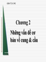chương 2 những vấn đề cơ bản về cung và cầu