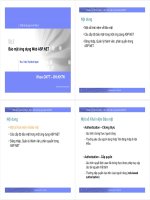 Bài 9: Thiết kê và lập trình web với ASP.NET - Bảo mật ứng dụng web ASP.NET