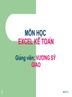 bài giảng excel kế toán