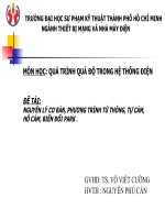 Báo cáo nguyên lý cơ bản, phương trình từ thông, tự cảm, hỗ trợ biến đổi pack