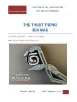 THỦ THUẬT TRONG 3DS MAX