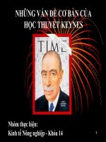 những vấn đề cơ bản của học thuyết keynes