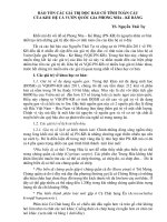 BẢO TỒN CÁC GIÁ TRỊ ĐỘC ĐÁO CÓ TÍNH TOÀN CẦU  CỦA KHU HỆ CÁ VƯỜN QUỐC GIA PHONG NHA - KẺ BÀNG