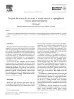 Enzymic browning in potatoes