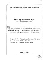 Hội đoàn công giáo ở một số tỉnh vùng đồng bằng bắc bộ nước ta và những vấn đề đặt ra cho công tác quản lý nhà nước hiện nay