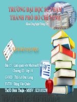 kịch bản dạy học làm quen với microsoft word chương 3 lớp 10