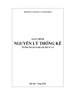 Giáo trình nguyên lý thống kê   dân số trung cấp y tế