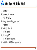 Giới thiệu môn học Hệ điều hành