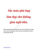 Sắc màu phù hợp làm đẹp cho ngôi nhà và giải pháp phong thủy nhà ở cần lưu ý