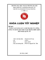 nâng cao năng lực cạnh tranh của tổng công ty hàng hải việt nam trong điều kiện hội nhập quốc tế