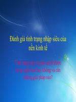 đánh giá tình trạng nhập siêu của nền kinh tế