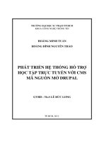 Luận văn Phát triển hệ thống hỗ trợ học tập trực tuyến với CMS mã nguồn mở Drupal