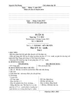 giáo án lớp 3 tuần 31