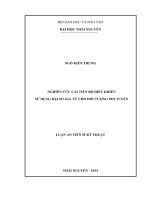 Nghiên cứu cải tiến bộ điều khiển sử dụng đại số gia tử cho đối tượng phi tuyến