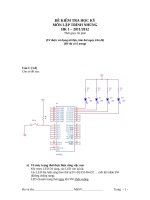 Đề lập trình nhúng cuối kì 2011