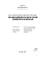 Thực trạng ô nhiễm một số vi sinh vật vào thức ăn đường phố tại thị trấn Gia Lâm
