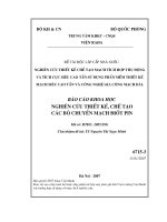 Nghiên cứu thiết kế chế tạo mạch tích hợp thụ động và tích cực siêu cao tần sử dụng phần mềm thiết kế mạch siêu cao tần và công nghệ gia công mạch dải nghiên cứu thiết kế, chế tạo các bộ chuyển mạch điốt pin