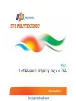 bài 2 tạo csdl và ngôn gnữ truy vấn t - sql