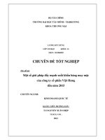 một số giải pháp đẩy mạnh xuất khẩu hàng may mặc của công ty cổ phần việt hưng đến năm 2015