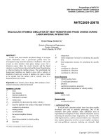 molecular dynamics simulation of heat transfer and phase change during