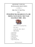 tình hình thanh khoản của hệ thống ngân hàng việt nam giai đoạn 2008 – 2012