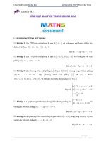 chuyên đề 7 hình học giải tích trong không gian