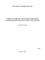 Nghiên cứu thiết kế, chế tạo rađa cộng hưởng cảnh báo sớm đối với các mục tiêu có dấu vết nhỏ