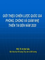 Bài giảng Giới thiệu chiến lược Quốc gia phòng, chống và giảm nhẹ thiên tai đến năm 2020 - PGS.TS. Vũ Văn Tuấn