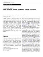 laser bending for adjusting curvatures of hard disk suspensions