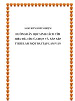 SKKN: Hướng dẫn học sinh tìm hiểu đề, tìm ý, chọn lọc và sắp xếp ý khi làm một bài Tập làm văn