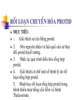 Bài giảng phần rối loạn chuyển hóa protid