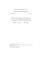 numerical analysis of the spectral response of an nsom measurement