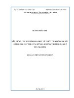 Đề tài : Xây dựng các cơ sở khoa học và thực tiễn để giám sát lượng CO2 hấp thụ của rừng lá rộng thường xanh ở tây nguyên